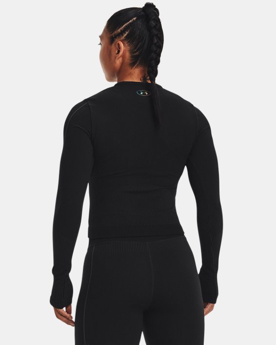 Women's UA RUSH™ Seamless Long Sleeve in Black image number 1